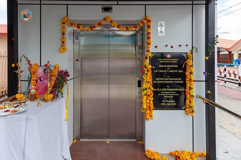 With the blessings of Bhagawan Sri Sathya Sai Baba, a new passenger lift was inaugurated...